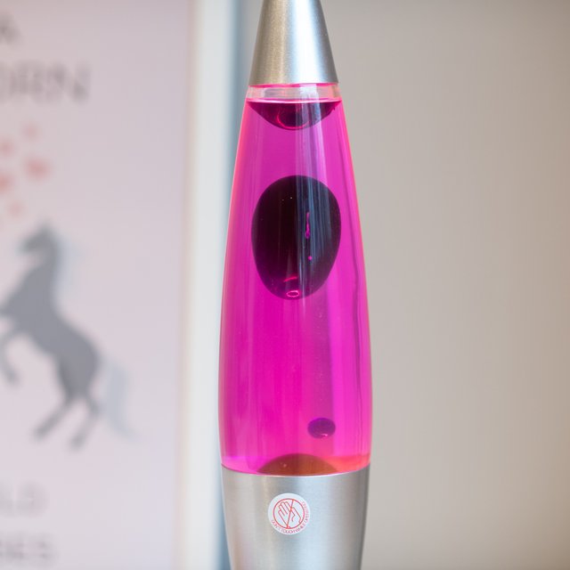 Lavalampe bordlampe rosa 3