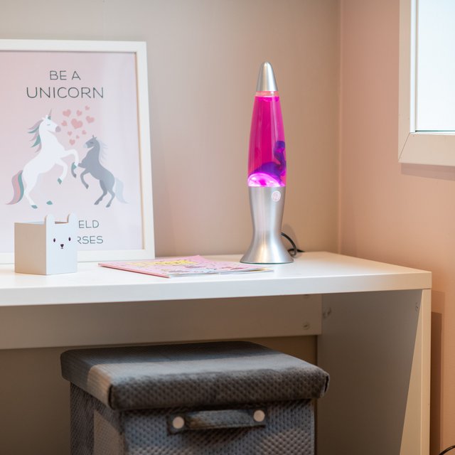 Lavalampe bordlampe rosa 2