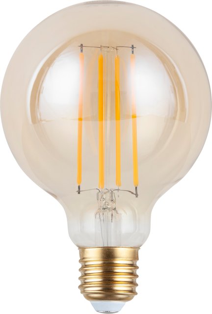 LED E27 globe 9,5cm 4W amber, bilde 2 av 2