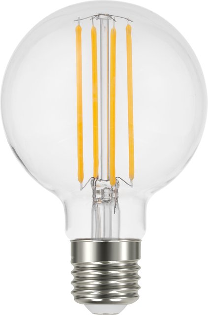 LED E27 globe 8cm dimbar 4,8W klar, bilde 2 av 2