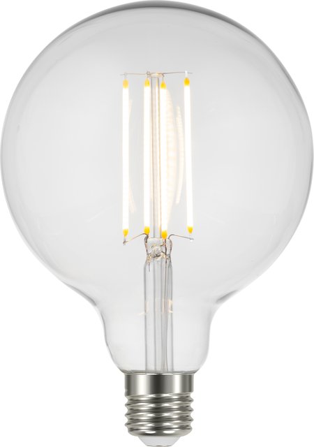 LED E27 globe 12,cm dimbar 4W klar, bilde 1 av 2