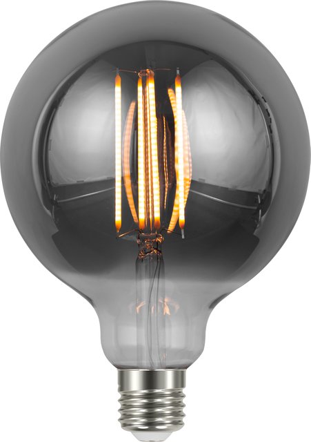 LED E27 globe 12,5cm dimbar 4W 150lm smoke, bilde 1 av 2