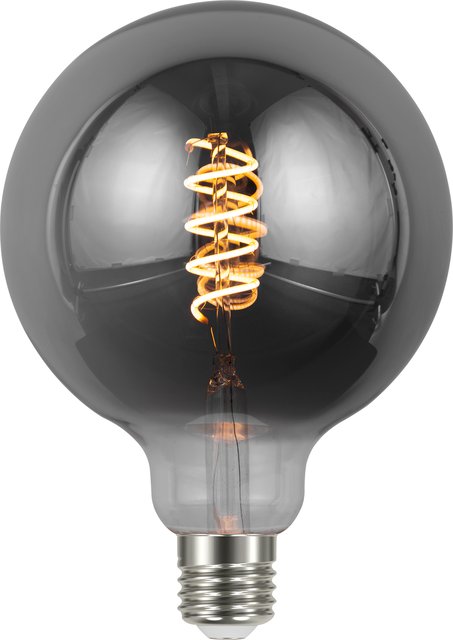 LED E27 globe 12,5cm dimbar 4W 160lm smoke, bilde 1 av 2