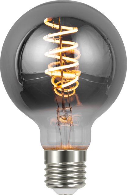 LED E27 globe 8cm dimbar 4W 100lm smoke, bilde 1 av 2