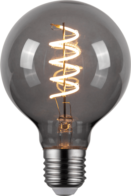 LED E27 globe 9,5cm 3-step dimbar 6W smoke, bilde 1 av 2