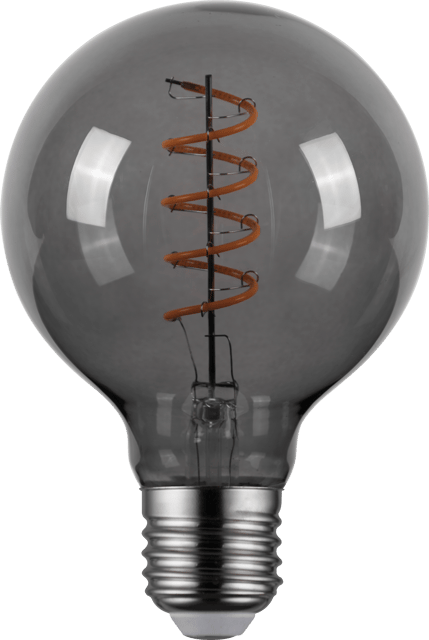 LED E27 globe 9,5cm 3-step dimbar 6W smoke, bilde 2 av 2