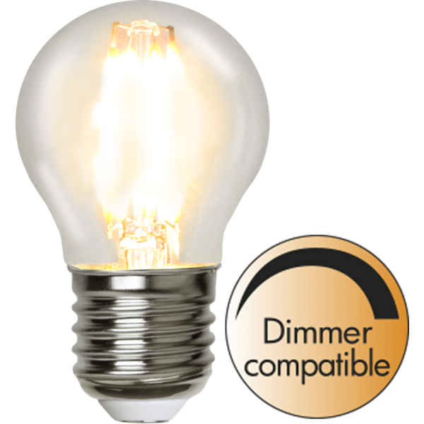 LED E27 krone dimbar 4,2W klar, bilde 1 av 1