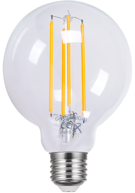 LED E27 globe 8cm dimbar 400lm 4W klar, bilde 1 av 3