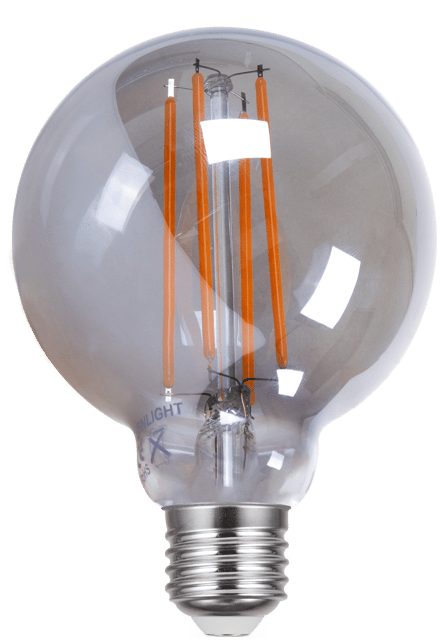 LED E27 globe 8cm dimbar 4W 150lm smoke, bilde 1 av 3