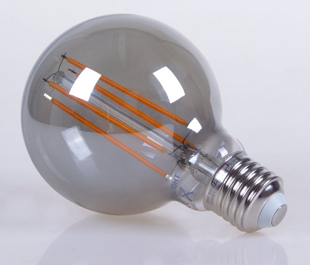 LED E27 globe 8cm dimbar 4W 150lm smoke, bilde 2 av 3