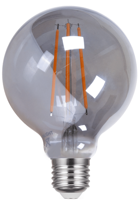 LED E27 globe 9,5cm dimbar 4W smoke, bilde 1 av 2