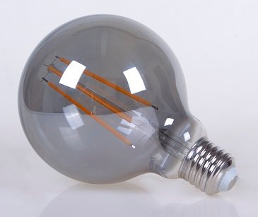 LED E27 globe 9,5cm dimbar 4W smoke, bilde 2 av 2