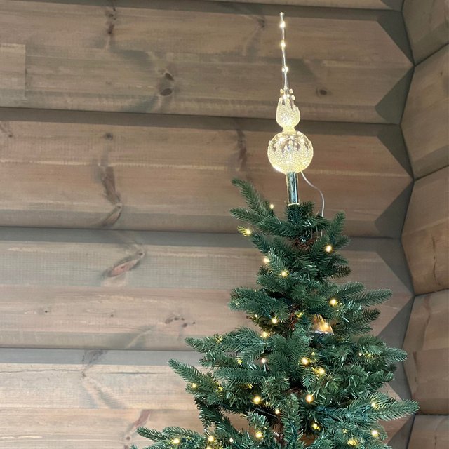 Toppstjerne til juletre 36cm klar, bilde 1 av 3