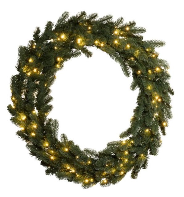 Stor krans LED 100cm grønn 3