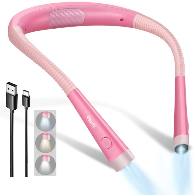 Neck Light LED oppladbar leselampe rosa 3