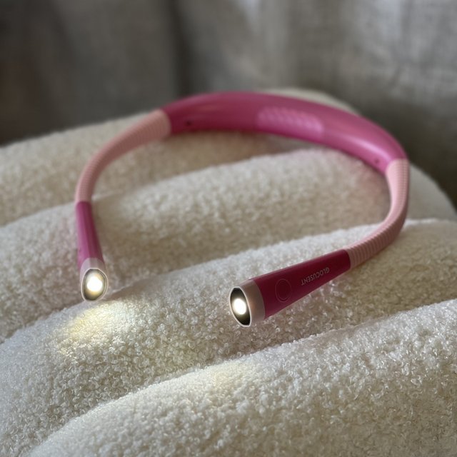 Neck Light LED oppladbar leselampe rosa 1