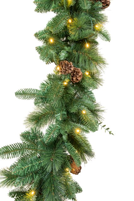 Girlander eucalyptus LED 30lys 150cm grønn 4