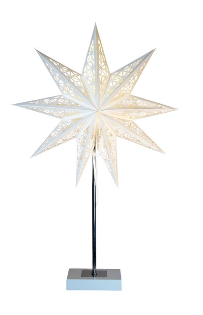 Star stjerne med fot 45cm hvit, bilde 2 av 2