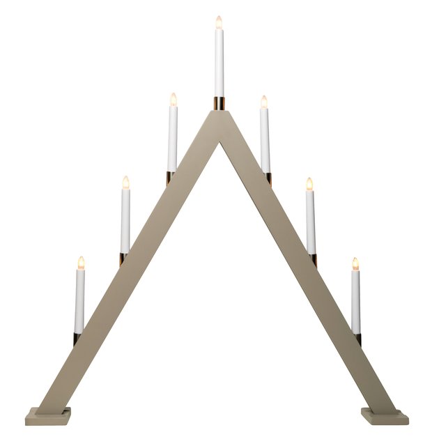 Adventsstake i treverk 7lys 80cm beige, bilde 4 av 4
