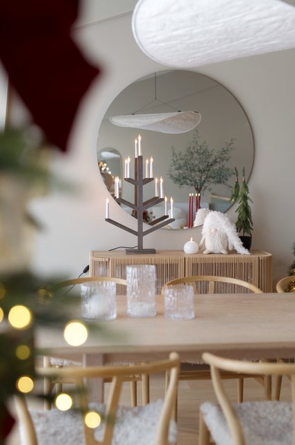 Wood Tall adventsstake 7lys 80cm brun, bilde 2 av 8
