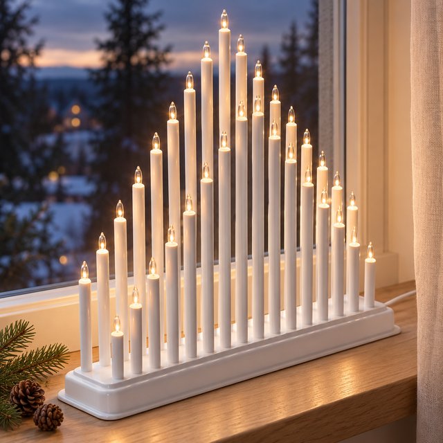 Glow 33 adventsstake hvit, bilde 1 av 4