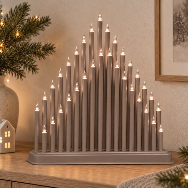 Glow 33 adventsstake beige, bilde 1 av 4