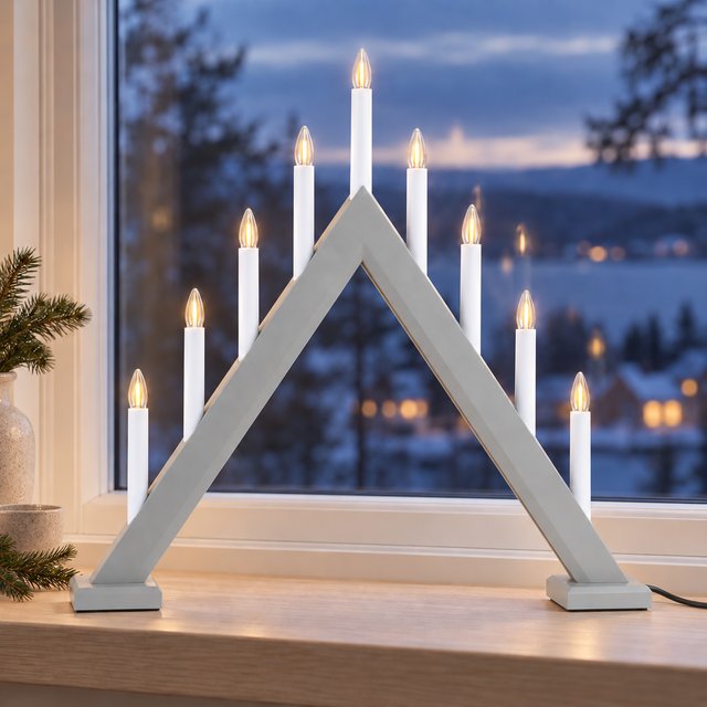 Nordisk adventsstake 9lys 1