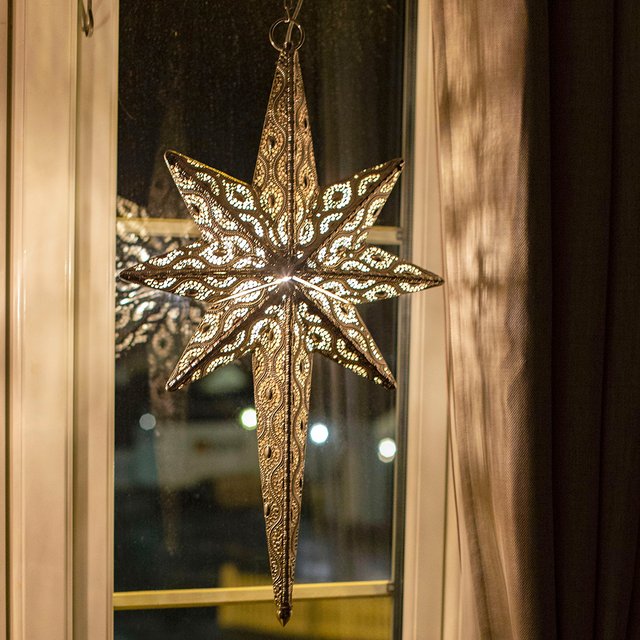 Carinae adventsstjerne 65cm sølv, bilde 2 av 5
