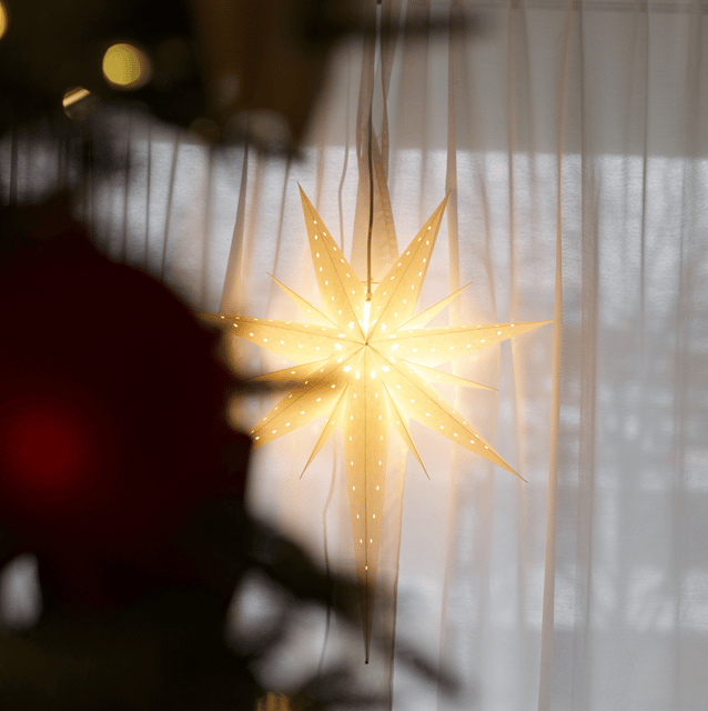Herkules adventsstjerne 70cm hvit 2