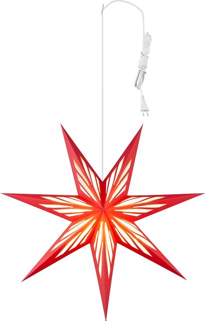 Sparkle adventsstjerner 70cm rød, bilde 2 av 6