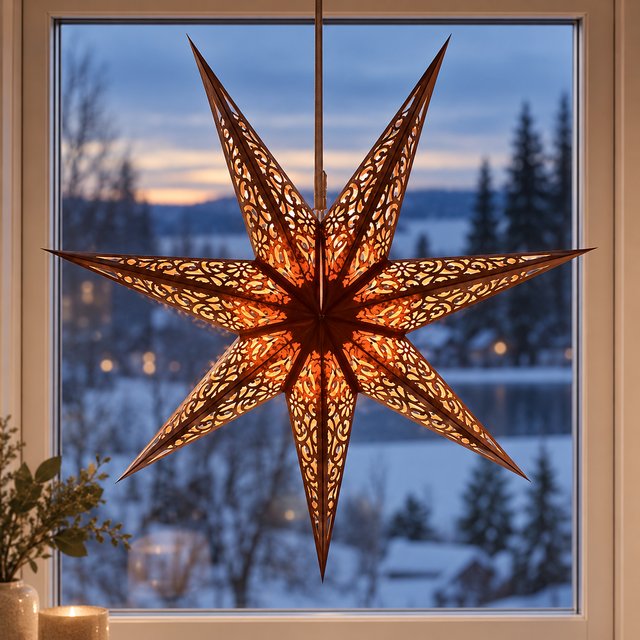 Fairytale adventsstjerne 70cm kobber, bilde 1 av 6