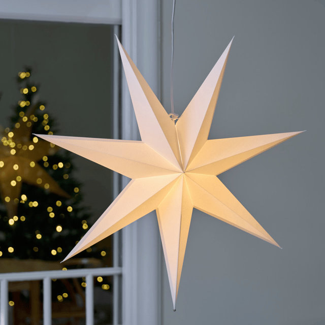 Maria adventsstjerne 70cm hvit