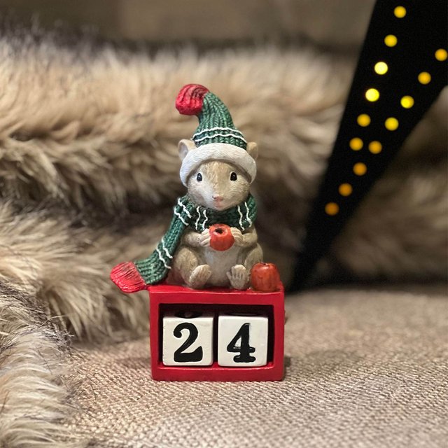 Julekalender med tall 14cm flerfarget 1