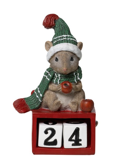 Julekalender med tall 14cm flerfarget 2