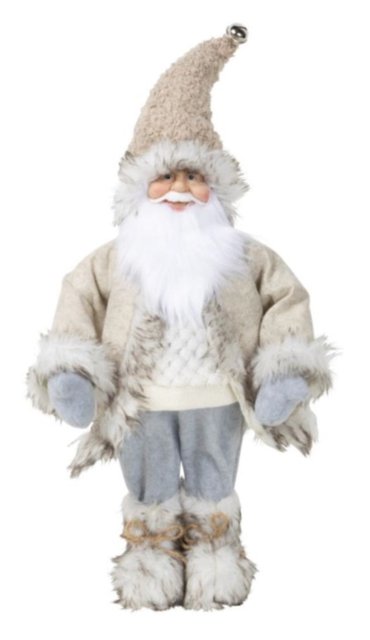 Nisse med pels 60cm grå, bilde 2 av 3