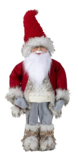 Nisse med pels 60cm rød, bilde 4 av 4