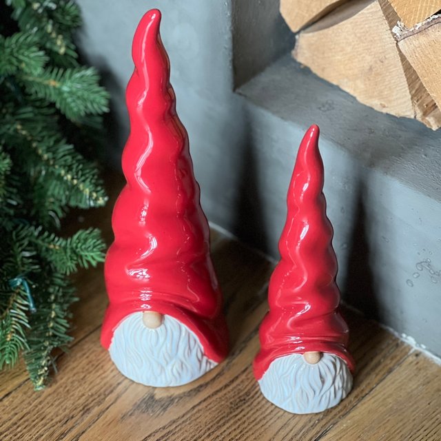 Nisse dekor 28cm rød 2
