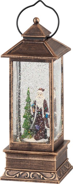 Vannlykt med nisse 31cm brun 3