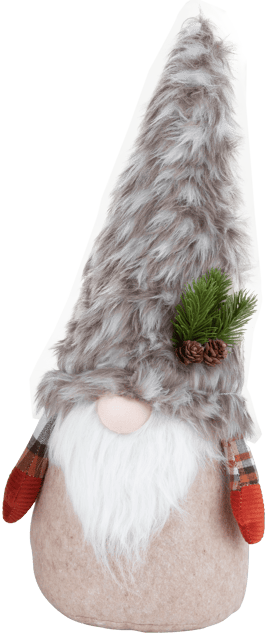 Nisse med gran 43cm brun, bilde 2 av 4