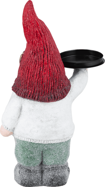 Velkommen nisse med fakkelholder 44cm rød, bilde 4 av 4