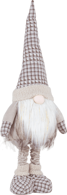 Santa Tall telskop nisse 80cm brun 2