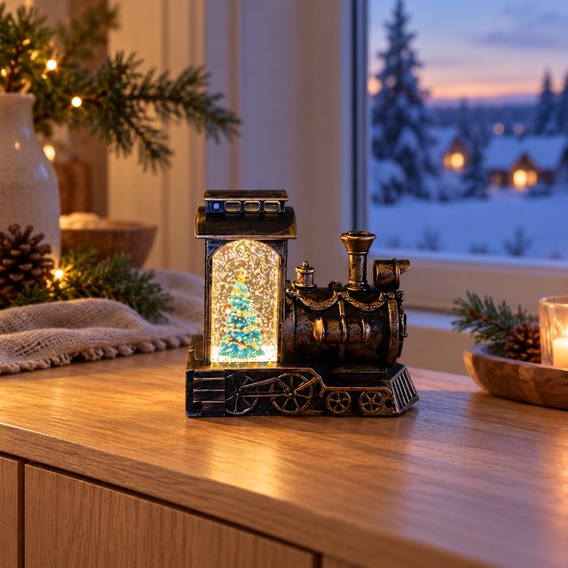 Eventyrlykt tog med juletre 1