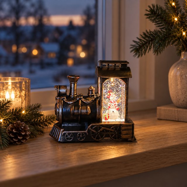 Eventyrlykt tog med snømann 1