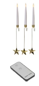 Juletrelys LED med dekorativ stjerne 10pk. hvit 3