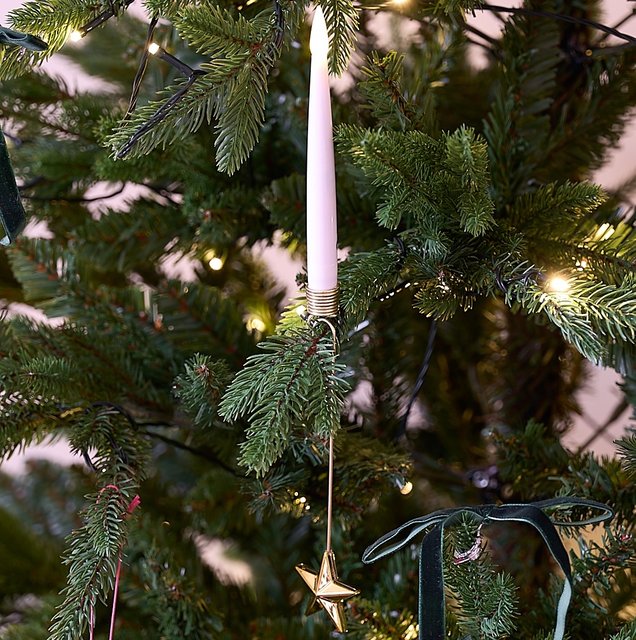 Juletrelys LED med dekorativ stjerne 10pk. hvit 1