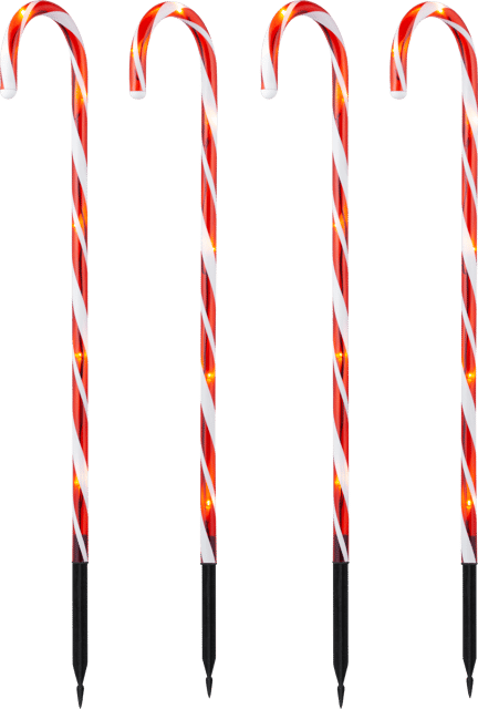 Polkastang LED 4pk. IP44 58cm rød 2