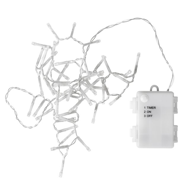 Lyslenke LED batteridrevet 50lys IP44 1m 2500K 3