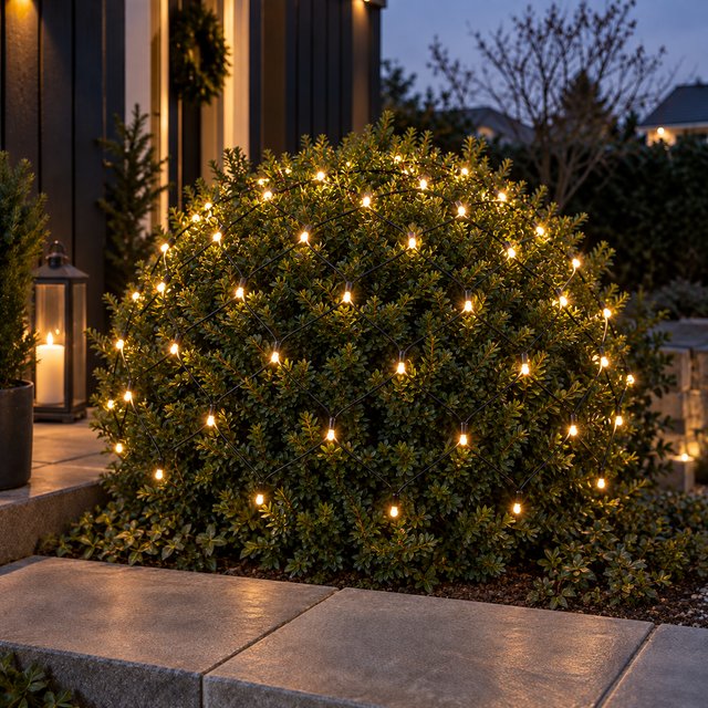 Lysnett LED 80lys IP44 135cm klar, bilde 1 av 2