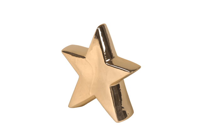 Star dekorasjon gull 4