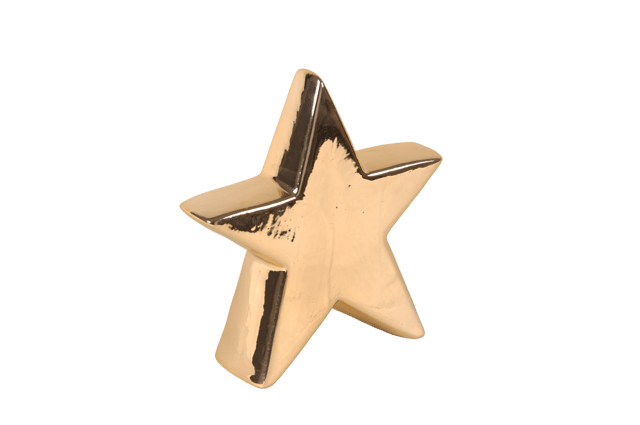 Star dekorasjon gull 2